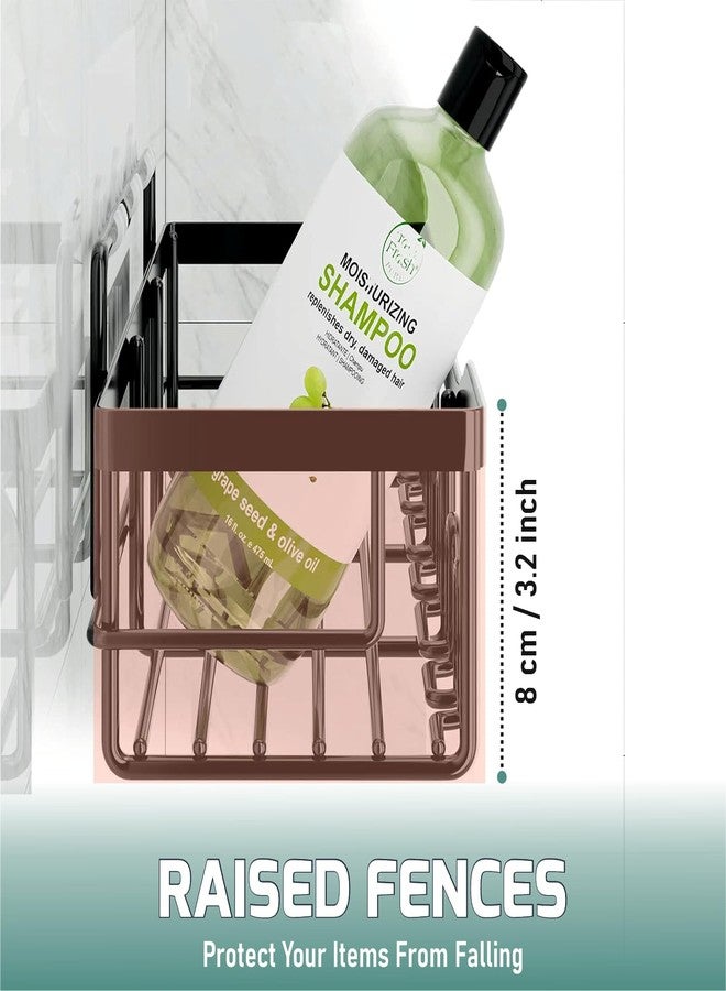JD FRESH Alloy Steel 2 In 1 Self Adhesive Organizer Combo/Racks And Shelves For Wall/Stand For Bathroom Without Drill/Soap Holder With Tooth Brush Holder/Bathroom Accessories(Black) - Image 4